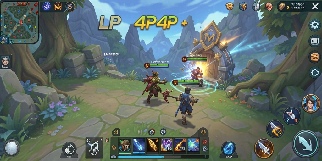 Tampilan gameplay seru dan strategis dalam 4P4P.