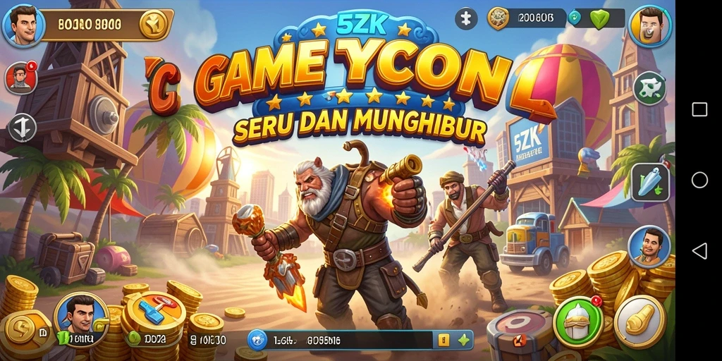 Screenshot gameplay 5ZK yang menunjukkan aksi manajemen bisnis Tycoon.