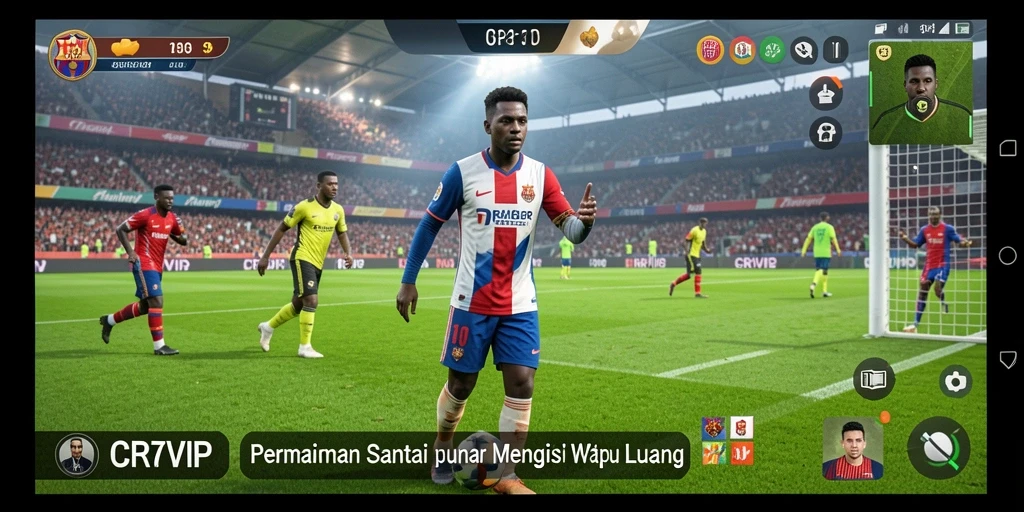 Tangkapan layar CR7VIP menampilkan gameplay yang seru dan menarik.