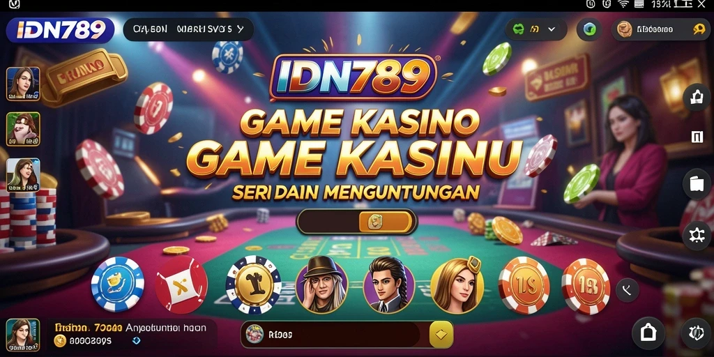 Screenshot IDN789 menunjukkan gameplay Kasino yang mendebarkan.