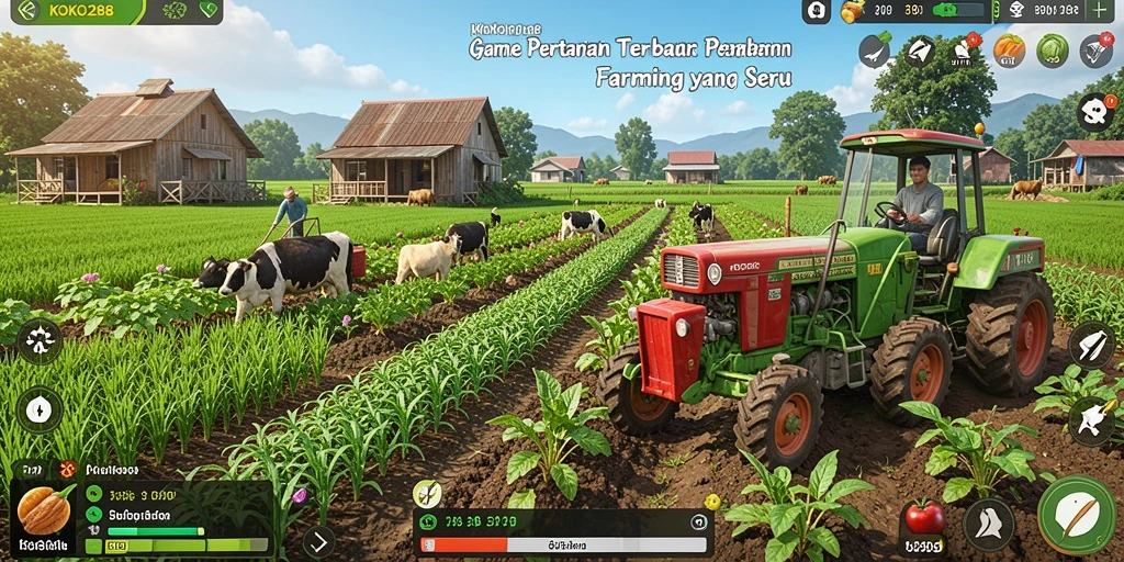 Screenshot KOKO288 menunjukkan gameplay seru dalam bertani.
