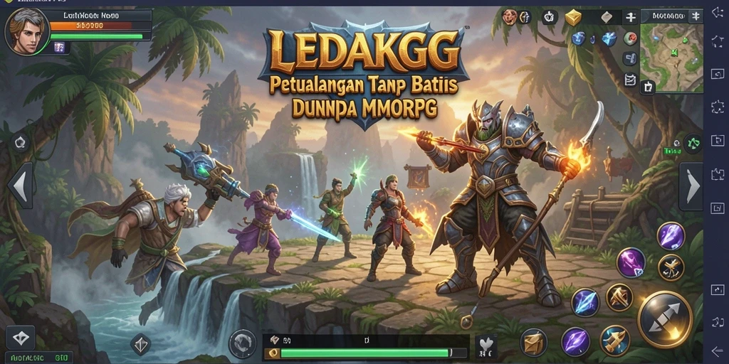 Screenshot dari gameplay LEDAKGG yang menampilkan aksi seru dalam MMORPG.