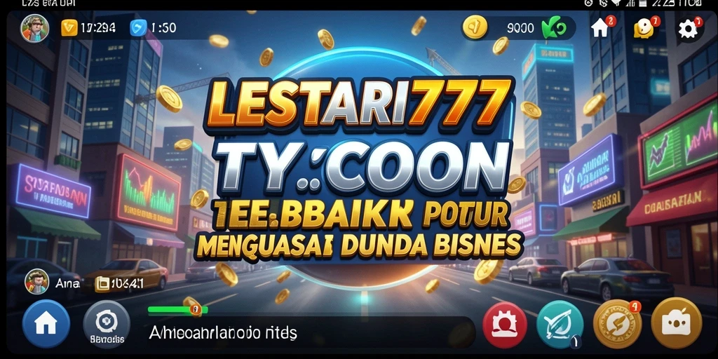 Tampilan gameplay LESTARI777 yang menampilkan strategi bisnis Tycoon.