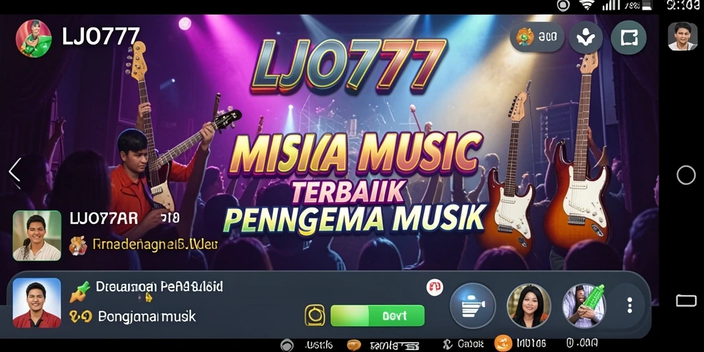 Tampilan layar utama LJO777 dengan gameplay musik yang seru.