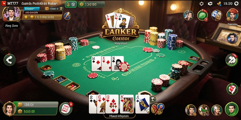 Gameplay Poker yang seru dan mendebarkan di MT777.