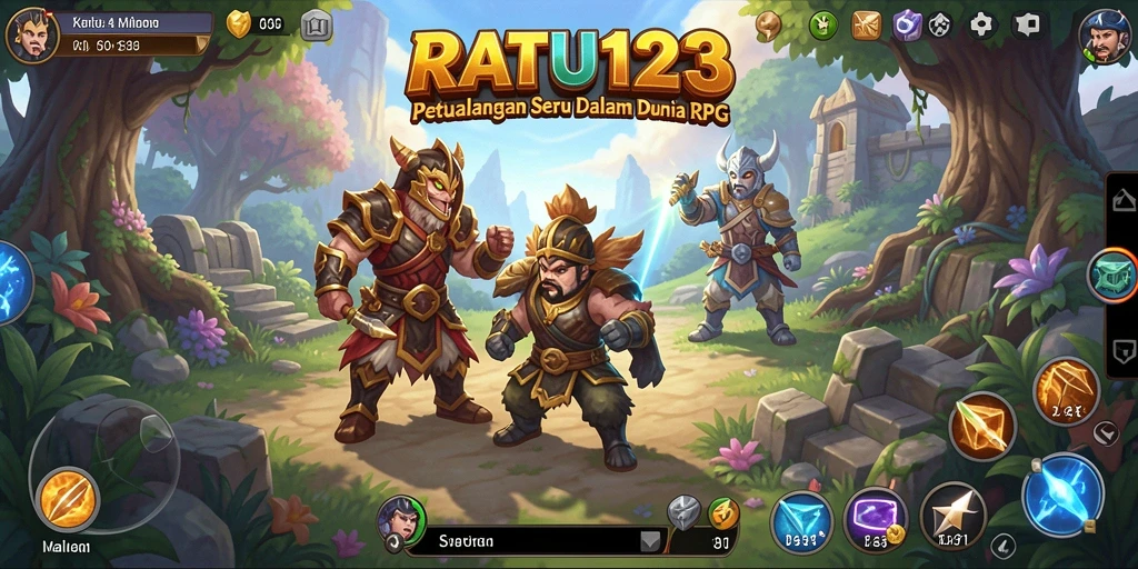Tampilan gameplay epik dan petualangan seru dalam RATU123.