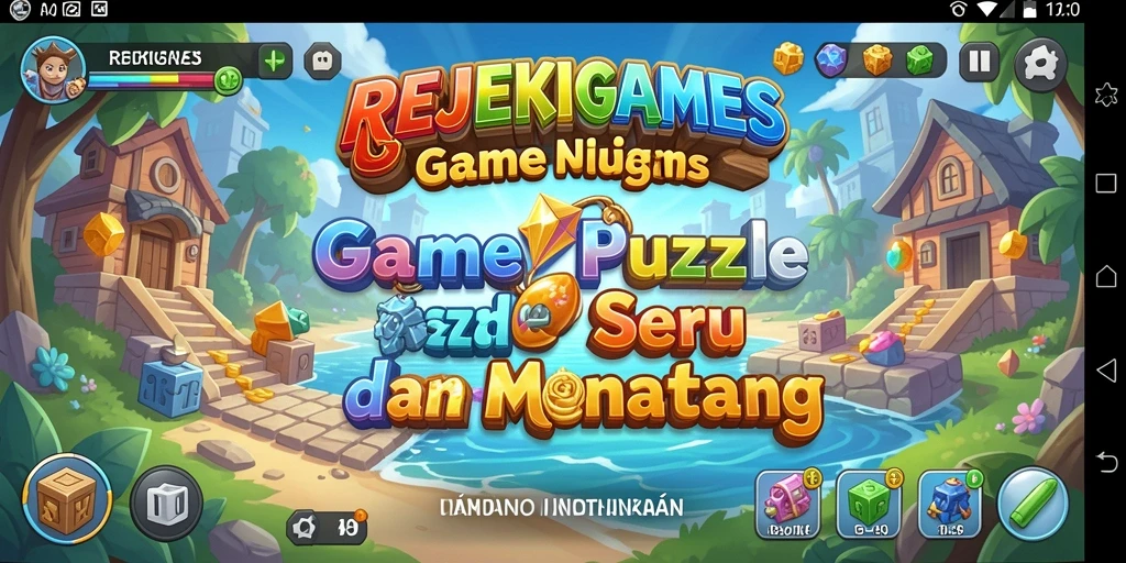 Gameplay seru dari REJEKIGAMES dengan berbagai tantangan Puzzle.