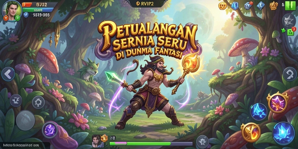 Tampilan gameplay seru dari RVIP2 di dunia petualangan fantastik.