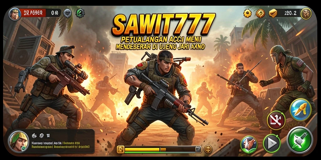 Tampilan menegangkan dari gameplay Action SAWIT777.